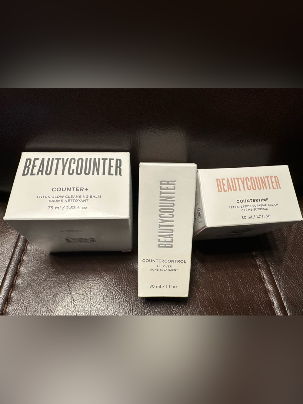 Beautycounter White and Rose Gold Skincare Set